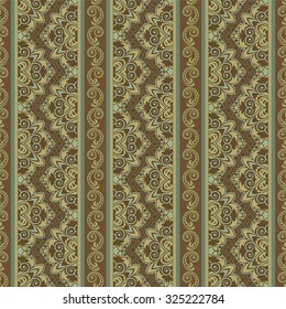 Damask seamless floral background pattern. Vector illustration