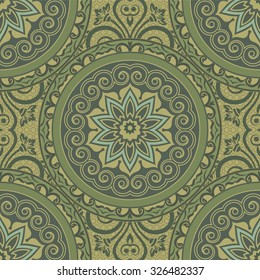 Damask seamless floral background pattern. Vector illustration