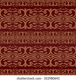 Damask seamless floral background pattern. Vector illustration