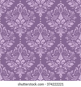 Damask seamless floral background pattern. Vector illustration