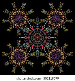 Damask seamless floral background pattern.