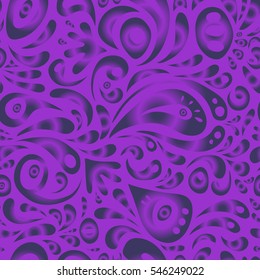 Damask seamless floral background pattern in violet colors. Vector illustration.