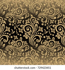 Damask seamless floral background pattern. Vector illustration