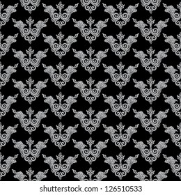 Damask seamless floral pattern
