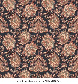 Damask seamless floral pattern