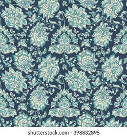 Damask seamless floral pattern