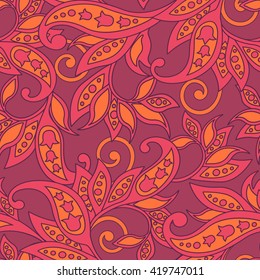 Damask seamless floral pattern
