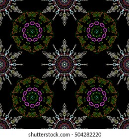 Damask seamless floral pattern.