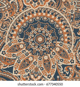 Damask seamless floral pattern