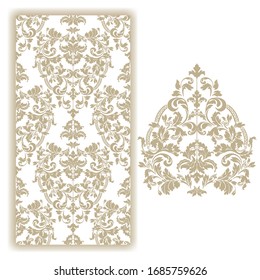 Damask seamless floral pattern, luxury texture for wallpapers.