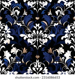 Damask seamless floral pattern. Royal wallpaper