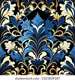 Damask seamless floral pattern. Royal wallpaper

