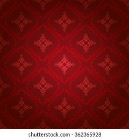 Damask seamless floral pattern. Royal wallpaper. Flowers on a dark background. Vector illustration EPS 10.
