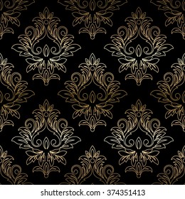 Damask seamless floral pattern. Royal wallpaper. Vector illustration. EPS 10