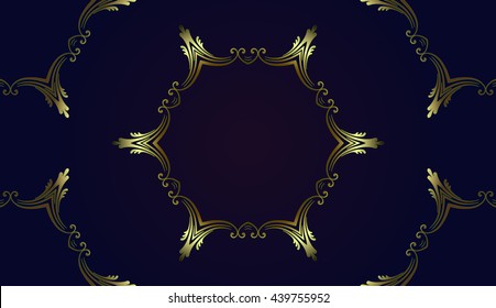 Damask seamless floral pattern. Royal wallpaper. Flowers, crowns on a brown background.