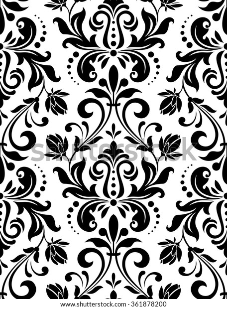Damask Seamless Floral Pattern Royal Wallpaper Stock Vector Royalty Free 361878200