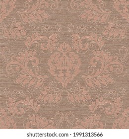 Damask seamless floral pattern. Shabby ornament and background in vector. Ornate Lace Fabric