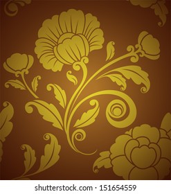 Damask seamless floral pattern. Vintage vector illustration.