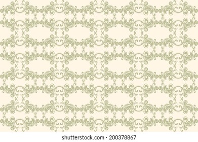 Damask seamless floral pattern. Vintage vector illustration.