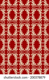 Damask seamless floral pattern. Vintage vector illustration.