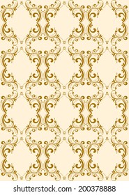 Damask seamless floral pattern. Vintage vector illustration.
