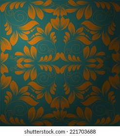 Damask seamless floral pattern. Vintage  illustration