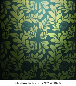 Damask seamless floral pattern. Vintage  illustration