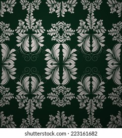 Damask seamless floral pattern. Vintage  illustration