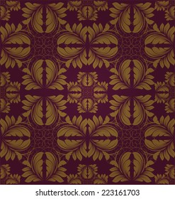 Damask seamless floral pattern. Vintage  illustration