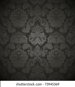 Damask seamless floral pattern. Vintage vector illustration.