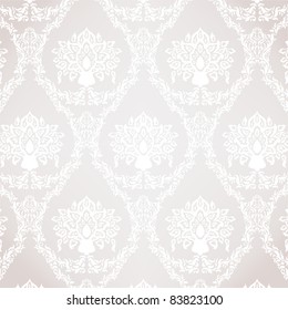 Damask seamless floral pattern. Vintage vector illustration.