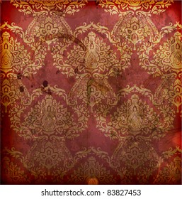 Damask seamless floral pattern. Vintage vector illustration.