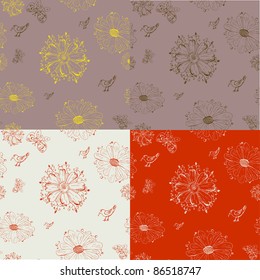 Damask seamless floral pattern. Vintage vector illustration.