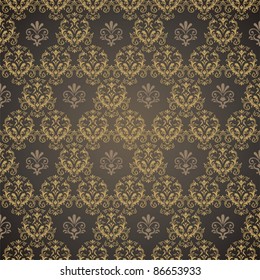 Damask seamless floral pattern. Vintage vector illustration.