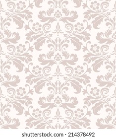 Damask seamless floral pattern. Wallpaper in the style of Baroque. A seamless vector background.