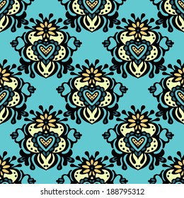 damask seamless floral vector design
