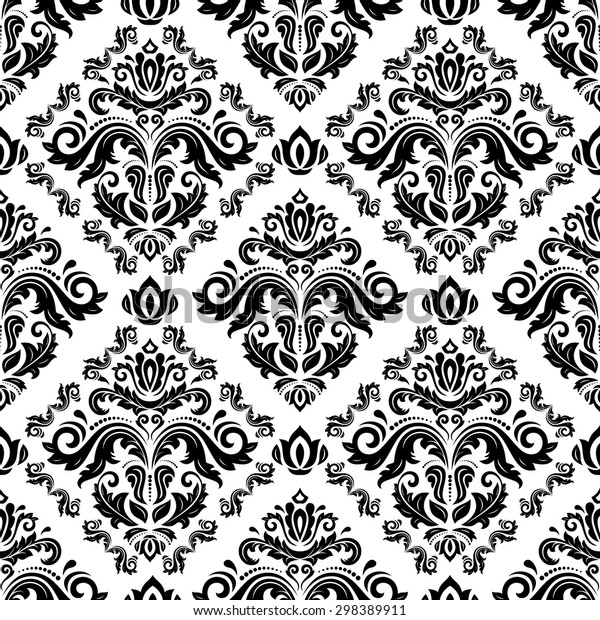 Damask Seamless Ornament Fine Vector Traditional Stock Vector Royalty