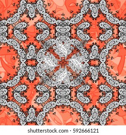 Damask seamless ornament. Traditional vector and white pattern. Classic oriental pattern over background.