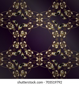 Damask seamless ornament. Traditional vector and golden pattern. Classic oriental pattern over background.