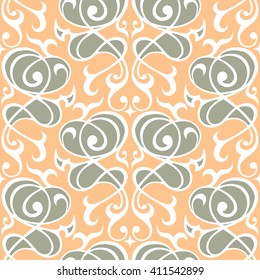 Damask seamless ornament.Traditional vector pattern. classic oriental background.