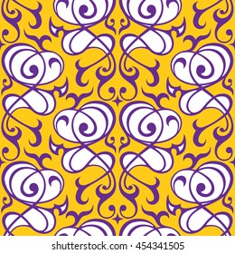 Damask seamless ornament.Traditional vector pattern. Classic eastern background.