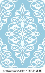 Damask seamless ornament.Traditional vector pattern. Classic eastern background.
