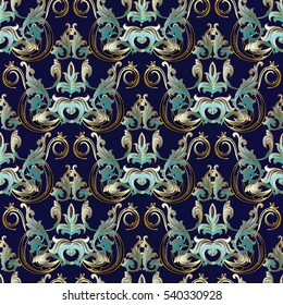 Damask seamless pattern.