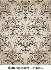 Damask seamless pattern