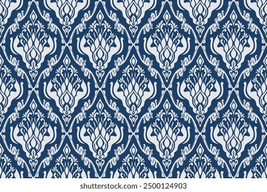 Damask Seamless Pattern, Abstract ethnic art, Damask design and Pixel Art, Tribal seamless patterns, Fabric patterns, geometric art, Folk embroidery.