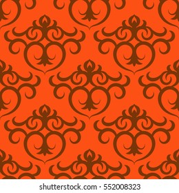 damask seamless pattern background. Elegant luxury texture for wallpapers, backgrounds and page fill. idea for a wallpaper, wrapping paper. pattern of the fabric, , brown ornament. trendy pattern 