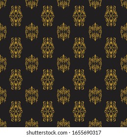 Damask seamless pattern background Royalty Free Vector