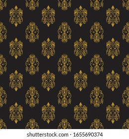 Damask seamless pattern background Royalty Free Vector