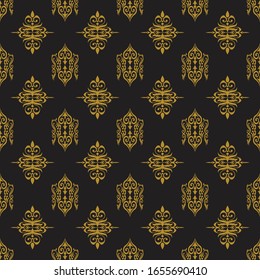 Damask seamless pattern background Royalty Free Vector