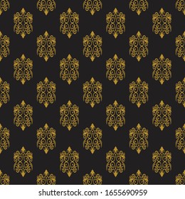 Damask seamless pattern background Royalty Free Vector